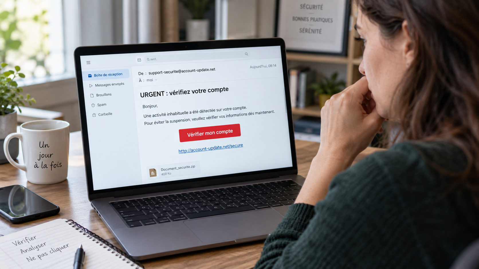 Illustration de l’article « Email frauduleux : comment le reconnaître et bien réagir »